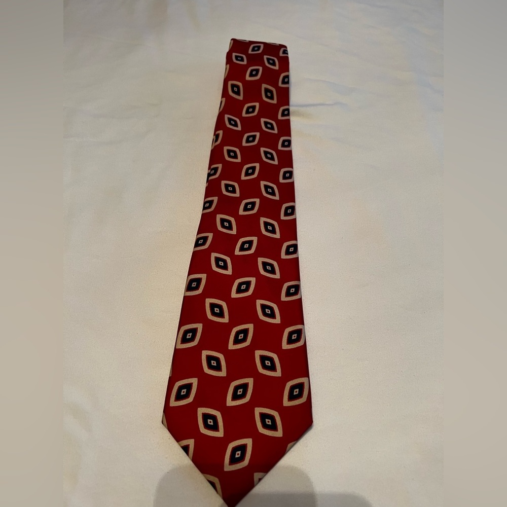 Beautiful red and navy tie